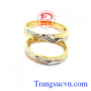 Nhẫn cưới vàng tây korea