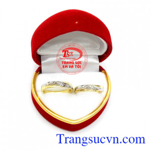 Nhẫn cưới vàng tây korea