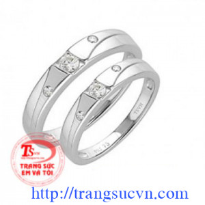 Nhẫn cưới vàng trắng