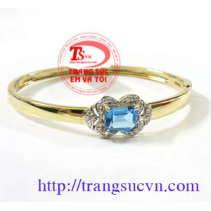 vòng vàng đá topaz