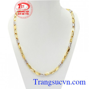 Vòng Cổ Nam Đeo Trẻ Trung, dây chuyền nam vàng tây, dây chuyền nam đẹp. Đeo dây chuyền vàng hợp thời trang