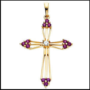 Mặt thánh giá đá ruby