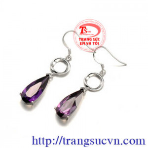 Hoa tai thạch anh tím 1