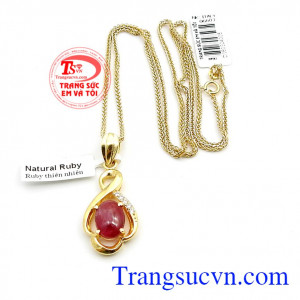 Bộ dây chuyền ruby đẹp