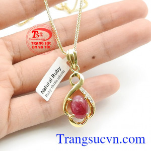 Bộ dây chuyền ruby đẹp