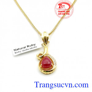 Bộ dây chuyền ruby xinh xắn