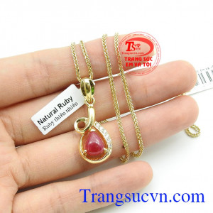 Bộ dây chuyền ruby xinh xắn