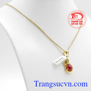 Bộ dây chuyền ruby xinh xắn