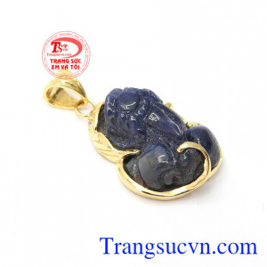 Mặt Dây Tỳ Hưu Sapphire Tài Lộc