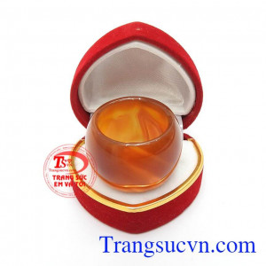 Nhẫn Mã Não Bình Yên May Mắn