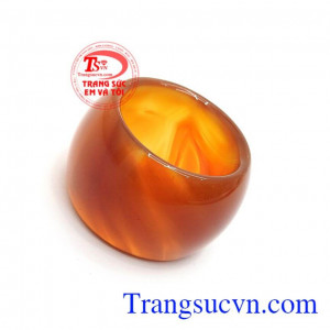 Nhẫn Mã Não Bình Yên May Mắn