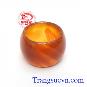 Nhẫn Mã Não Bình Yên May Mắn