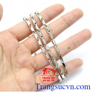  Dây chuyền nam đẹp vàng trắng 18k