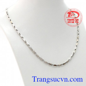  Dây chuyền nam đẹp vàng trắng 18k