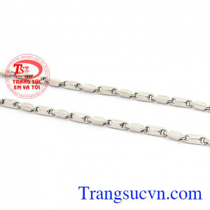  Dây chuyền nam đẹp vàng trắng 18k