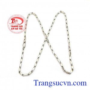  Dây chuyền nam đẹp vàng trắng 18k