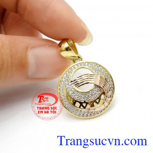 Mặt dây nữ hiện đại vàng 10k