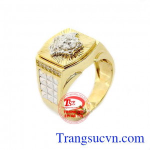 Nhẫn nam vàng cá tính mạnh mẽ