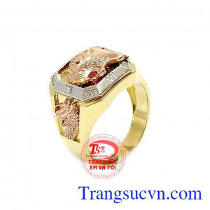 Nhẫn nam cá tính vàng 10k