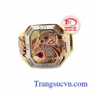 Nhẫn nam cá tính vàng 10k