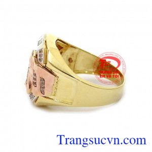 Nhẫn nam cá tính vàng 10k
