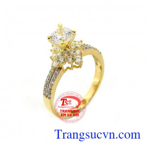 Nhẫn nữ kiêu sa vàng 10k