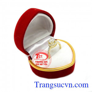 Nhẫn nữ tỏa sáng vàng 10k