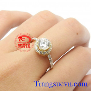 Nhẫn nữ tỏa sáng vàng 10k