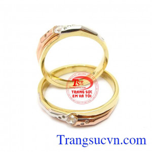 Nhẫn cưới uyên ương vàng 10k