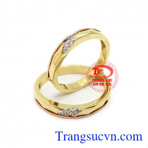 Nhẫn cưới yêu thương vàng 10k