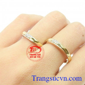 Nhẫn cưới yêu thương vàng 10k