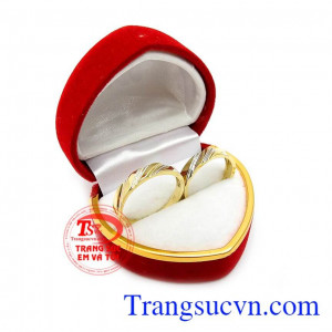 Nhẫn cưới chung thủy vàng 10k