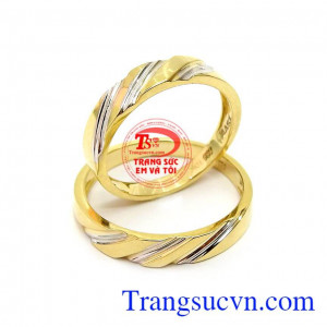 Nhẫn cưới chung thủy vàng 10k