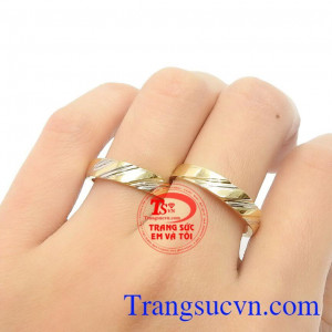 Nhẫn cưới chung thủy vàng 10k