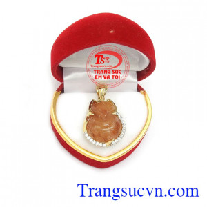 Mặt dây hồ ly bọc vàng