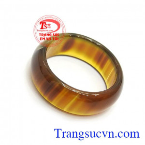 Nhẫn Mã Não Nâu Đẹp