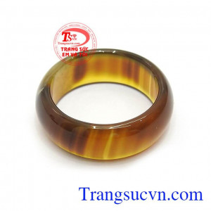Nhẫn Mã Não Nâu Đẹp