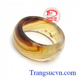 Nhẫn Mã Não Bình An May Mắn