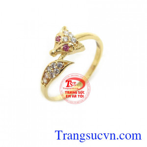 Nhẫn nữ hồ ly dễ thương là sản phẩm hồ ly xinh xắn