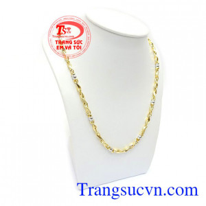 Dây chuyền nam vàng tây sang trọng