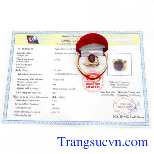 Nhẫn ruby lịch lãm