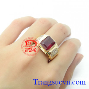 Nhẫn nam ruby sang trọng