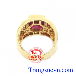 Nhẫn nam ruby sang trọng