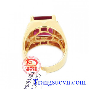 Nhẫn nam ruby thiên nhiên đẹp