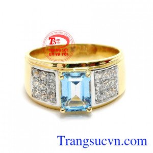 Nhẫn topaz nam thời trang