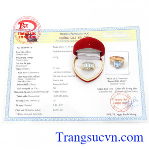 Nhẫn topaz nam thời trang