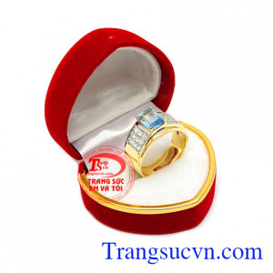 Nhẫn topaz nam thời trang
