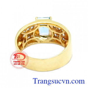 Nhẫn topaz nam thời trang