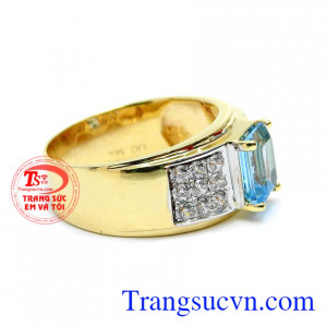 Nhẫn topaz nam thời trang