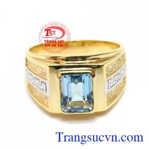 Nhẫn nam topaz tài năng
